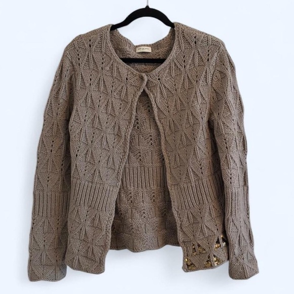 Dries Van Noten Sweaters - Dries Van Noten Knit Sequin Detail Cardigan Medium